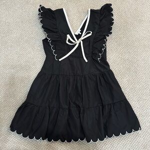 Black & White Ruffle Mini Dress
